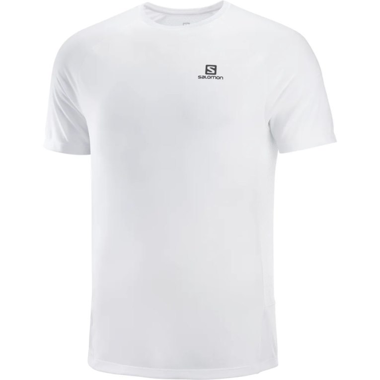 Camiseta Salomon Cross Rebel Curta Sleeve Masculino Branco | PT I30796